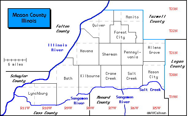 Townships Mason County IL USA