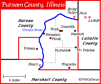 Putnam County Illinois Map Communities - Putnam County, Il, Usa